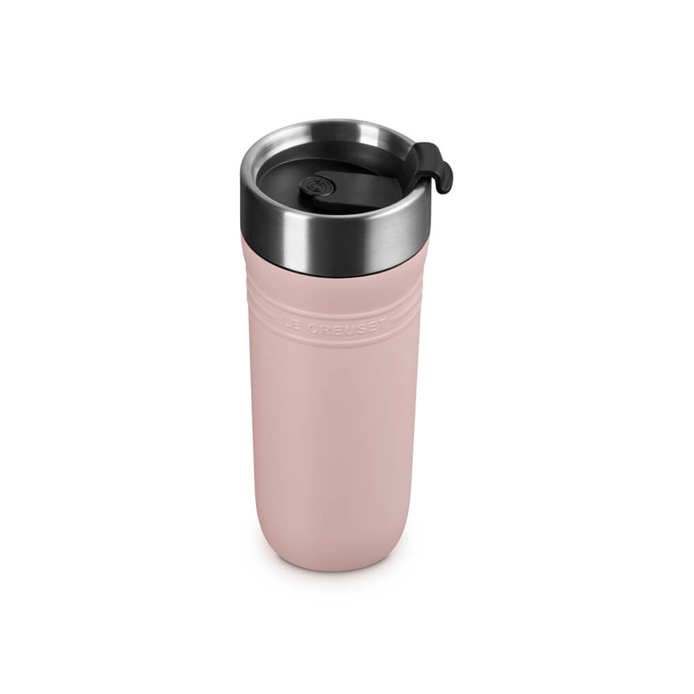 Le Creuset On The Go Shell Pink Travel Mug 350ml
